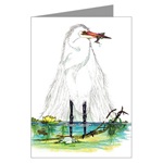 Egret blank card - Cafe Press